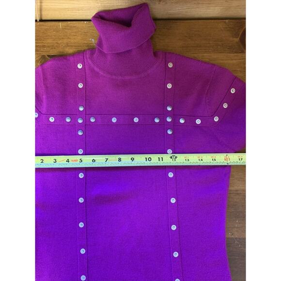 VTG Obermeyer Small Wool Blend Apres Ski Tunic Sweater belted Y2K Chic Rare - Picture 7 of 9